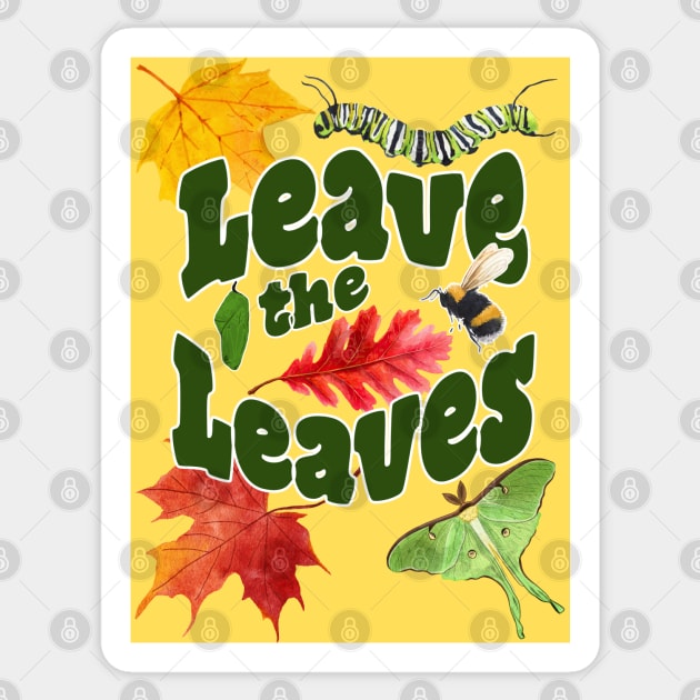 Leave the Leaves Sticker by Four Season Foraging